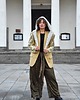 spodnie materiałowe damskie Spodnie Brown Gold 5