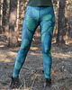 legginsy Sportowe legginsy wysoki stan PAPROCIE turkusowe - 5