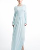 sukienki maxi damskie Długa suknia dresowa Błękitna BabyBlue 3