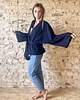 szlafroki damskie Szlafrok narzutka kimono z dresówki krótka 5