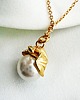 złote naszyjniki Naszyjnik  ze smokiem  i perłą, złoty smok  na wakacje 2