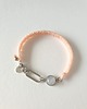 bransoletki z kamieni naturalnych Bransoletka BOHO ręcznie tkana, jasny róż z kamieniem księżycowym 4