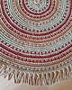 dywany Okrągły dywan ze sznurka Mexican - 120 cm szałwia/bordo/karmel/ciepły beż 4