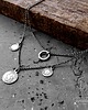 srebrne naszyjniki Naszyjnik kaskadowy z monetkami- srebro. 1