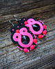 kolczyki soutache Neonowy róż i czerń- kolczyki soutache 3