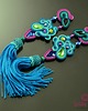 kolczyki soutache Wielokolorowe kolczyki sutasz z chwostem 6