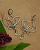 kolczyki wire wrapping Długie kolczyki kwiat lotosu kryształ górski wire wrapping 2