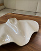 patery i talerze Ceramiczna taca na przekąski WAVY no. 4 ivory 3