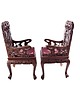 fotele Para chińskich rzeźbionych foteli w smoki styl Qing IIpoł XX w 107x65x55 cm 1
