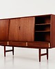 komody Highboard tekowy, duński design, lata 70, produkcja: Dania 4