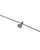 złote naszyjniki LANE little heart / black silver necklace 3