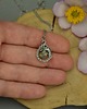 wisiory Mały wisiorek złoty labradoryt wire wrapping 4