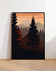 plakaty Plakat Leśny Spokój o Zmierzchu 4