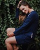 sukienki mini damskie sukienka do karmienia BASIC granatova longsleeve 1