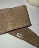 szale damskie Beige alpaca hand knitted scarf. 1