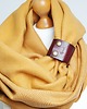 szale damskie Duży gruby zimowy komin damski, KOMIN oversize z zapinką skórzaną 2