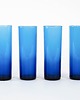 szklanki i kieliszki Komplet szklanek kobaltowych, włoski design, lata 70, produkcja: Włochy 3