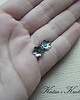 kolczyki wire wrapping Kwiatuszki Blue Zircone 2