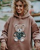 bluza z kapturem damska Bluza oversize Emily Teddy dla mamy i taty 2