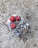 bransoletki wire wrapping Czerwone maki - bransoletka regulowana 2