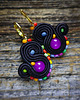 kolczyki soutache Kolorowe Lentinki- kolczyki soutache 1