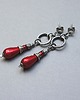 kolczyki srebrne Kolczyki srebrne Red pearl vol. 2 7