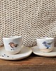 kuchnia - różne Zestaw ceramicznych kieliszków na jajka z talerzykami handmade 2