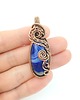 wisiory Wisiorek z niebieskim agatem wire wrapping 9