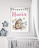 obrazy i plakaty do pokoju dziecięcego Plakat Metryczka Miś 50x70cm B2 1