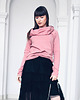 tuniki damskie Bluzka z kominem To Matylda - pudrowy róż 4
