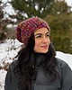 czapki damskie Kolorowa duża czapka beanie z wełną i alpaką 2