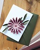 kartki scrapbooking Kartka z papierowym kwiatem fuksja 2