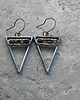 kolczyki wire wrapping Trójkąt turmalin     - kolczyki 1