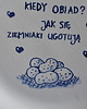 patery i talerze Talerz ceramiczny na ciasto "Kiedy obiad?" 2
