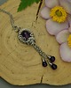 wisiory Długi wisiorek ametyst wire wrapping 2