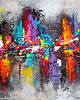 obrazy Obraz na płótnie - Kolorowa abstrakcja - 100x70 cm  (1-0324) 2