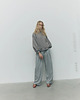 spodnie materiałowe damskie Spodnie Wonder grey melange 4