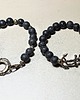 biżuteria męska Dzień ojca, bransoletka z lawy z kotwicą  sympatyczny prezent handmade 7
