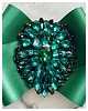 broszki Zielona Brosza z ozdobą z kryształkami NOWOŚĆ 4