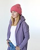 czapki damskie SOWA - duża puchata wełniana eko czapka- różowy 1