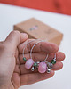 kolczyki z kamieniami Kolorowe duże kolczyki koła ze świetlistymi kamieniami i dzwoneczkiem 1