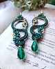 kolczyki soutache Cocoloco Medium zielone kolczyki sutasz 2