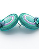 kolczyki soutache Turkusowe koła 6