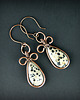 kolczyki wire wrapping Kolczyki wire wrapping z jaspisem dalmatyńskim 6