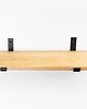 półki Loftowa półka dębowa z czarnymi podpórkami 70x17 cm 1