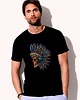 t-shirty męskie Koszulka organiczna z nadrukiem Indianin 1