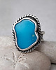 pierścionki srebrne Big blue srebrny pierścionek z naturalnym turkusem 3