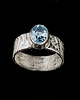 pierścionki srebrne Pierścionek light blue topaz 1