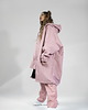 płaszcze damskie Płaszcz longline hoodie oversize dusty pink 6