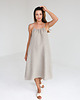 sukienki midi damskie Lniana Sukienka FLORA MIDI natural linen 1